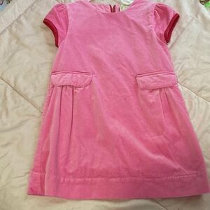 The Beaufort Bonnet Company Pink Velvet Short-Sleeve Dress